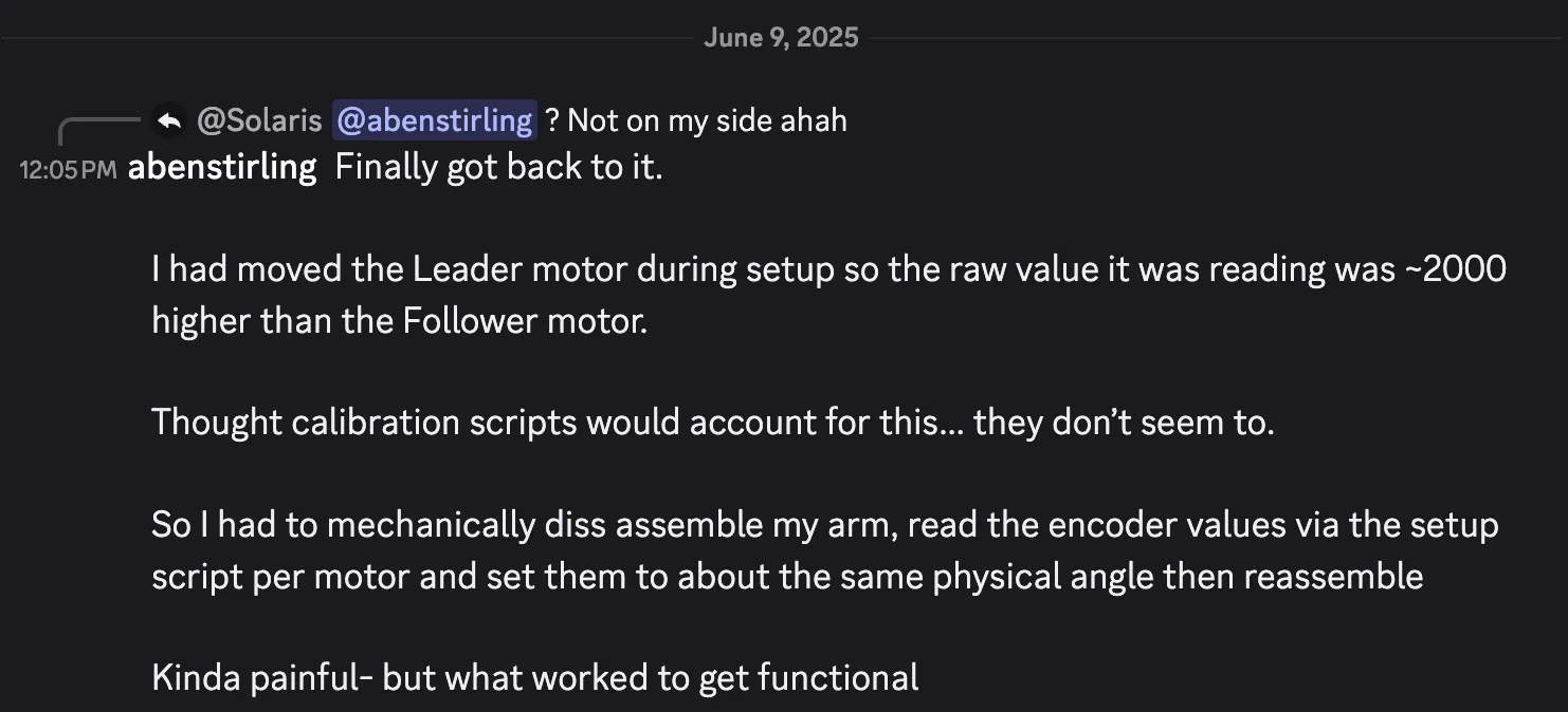 Explaining solution to blinking motors